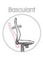 Le siège bascule d’avant en arrière . Positionné à l’avant, ce mécanisme permet à l’utilisateur de garder les pieds au sol. Mécanisme réglable en tension et blocable en position de travail. Ergonomie : **