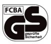 GS : norme allemande délivrée par le TÜV indiquant que le produit est conforme aux normes de sécurité et de qualité en vigueur.