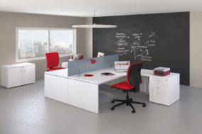 Gamme de bureaux " Forst@l " bureau rectangulaire,vague,compact,table de réunion,caisson